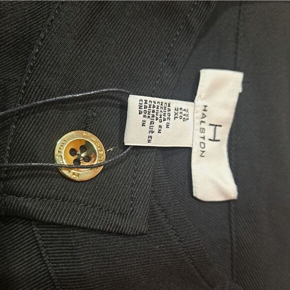 H Halston Button Front Long Sleeve Elastic Waist Jacket Cinched Cuffs XX… - Picture 4 of 7